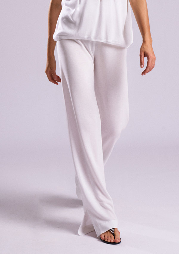 SS-2418 брюки женские трикотажные из вискозы белые