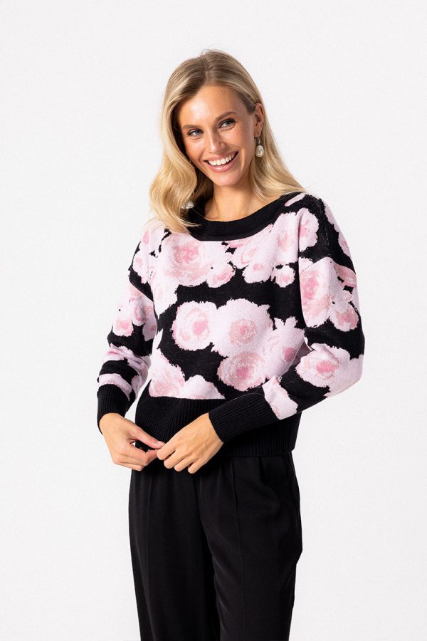 WW-2685 Джемпер женский с розами